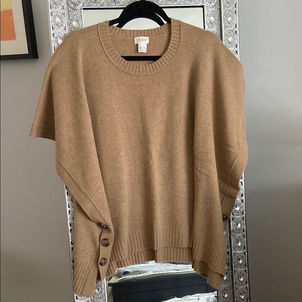Club Monaco Tan Poncho Sweater